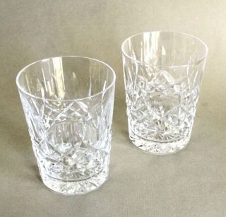 Waterford Lismore Crystal Double Old Fashion Glasses