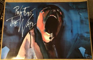 Pink Floyd The Wall Poster 1982 Near Mint/mint 1st Print Gerald Scarfe Bin