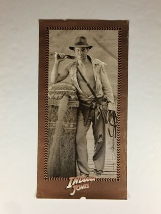 Vintage 1984 Indiana Jones Poster Harrison Ford George Lucas Film