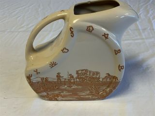 Vintage Wallace China: Chuck Wagon 7.  5 " Water Pitcher For El Paso Hotel