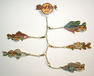 Hard Rock Cafe Pins Minneapolis Dangler Fish Series Set Of 6 From 2005