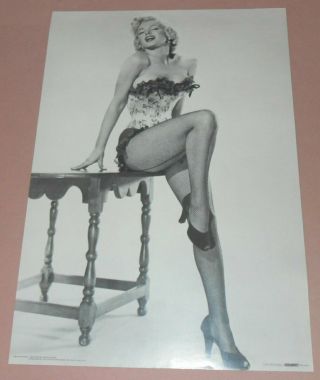 Marilyn Monroe - Huge B/w Personality Poster 1987 Scandecor/german Corset