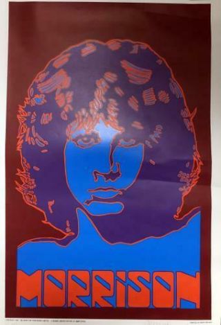 Jim Morrison Morrison - Proof Uk Poster Promo 20 X 30 Reliance Art 1990