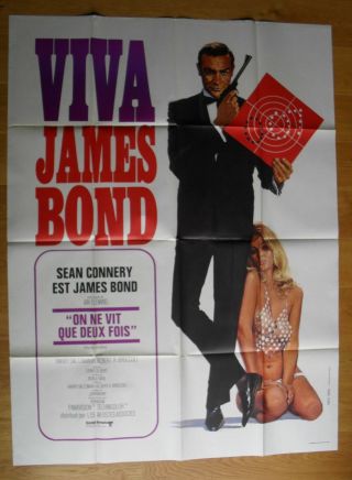 James Bond 007 You Only Live Twice Spy French Movie Poster 63 " X47 " R70s