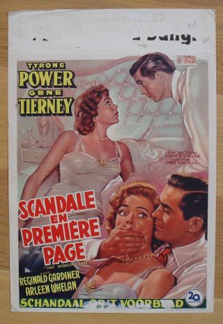That Wonderful Urge Tyrone Power Belgian Movie Poster 