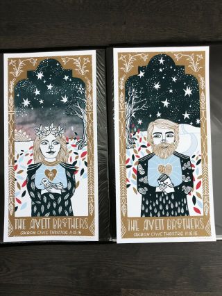 Avett Brothers Posters Prints 11/15/2016 & 11/16/16 Akron,  Oh