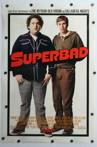 Superbad 2007 Double Sided Movie Poster 27 " X 40 "