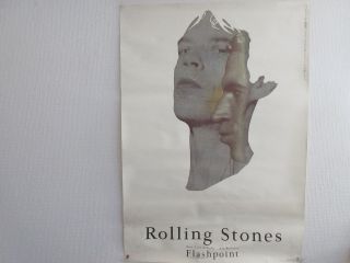 Rolling Stones Flashpoint Japan Promo Poster In 1991 Mick Jagger Keith Richards
