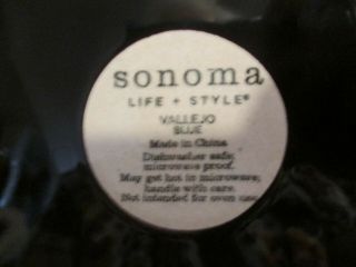 Sonoma Life,  Style Vallejo Blue 12 Salad Plates 8 3/8 