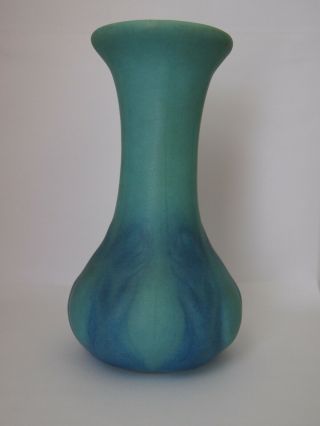 Van Briggle Blue Flower Flaring Rim Vase