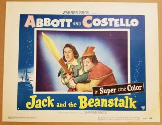 Abbott And Costello Jack And The Beanstalk 1952 Orig 11x14 Lobby Card Lc3681