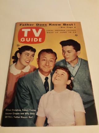 Tv Guide Father Knows Best Disney Mickey Mouse Club 1956 June 16 - June 22ohio Ed.
