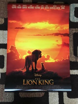 The Lion King Movie Poster 27x40 Double Sided U.  S.  Final 2019