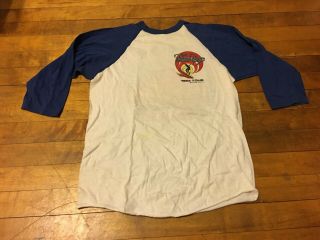 Vintage 1983 Beach Boys World Tour Concert T - Shirt Xs Baseball Sleeves