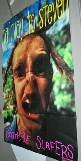 Butthole Surfers " Hairway To Steven " 1988 Promotional Poster