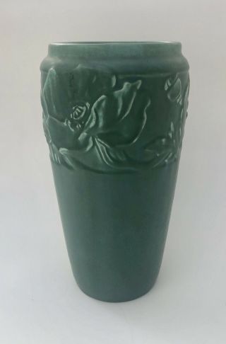 Antique Large 10 1/2” Rookwood Pottery Vase In Matt Blue Green Shape 1710 1930