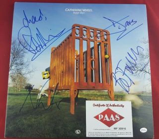 " Catherine Wheel " Group Signed Album Cover Paas