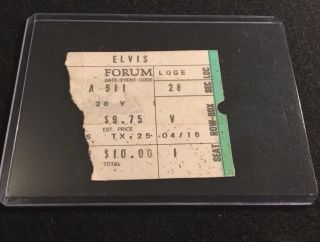 Elvis - Inglewood Forum May 1974 Concert Ticket Stub - Live In La Ftd Cd Show