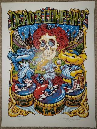 Grateful Dead & And Company 2019 Tour Chicago Wrigley Field Poster Aj Masthay