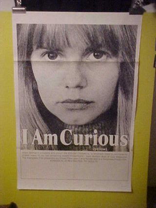 " I Am Curious (yellow) " Rare Theatrical 1967 One - Sheet X - Rated