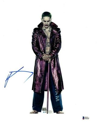 Jared Leto Suicide Squad Joker Autographed Signed 11x14 Photo Authentic Bas