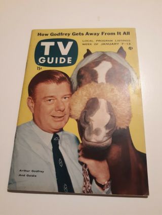 Tv Guide Arthur Godfrey Mickey Mouse Club 1956 Jan 7 - Jan 13 Ohio Ed.