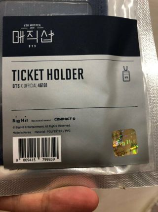 5th Muster Magic Shop Ticket Holder Limited Rare 3
