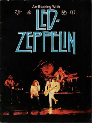 Led Zeppelin 1977 North American Tour Official Concert Program Book An Evening