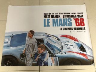 Le Mans 66 Uk Quad Movie Poster