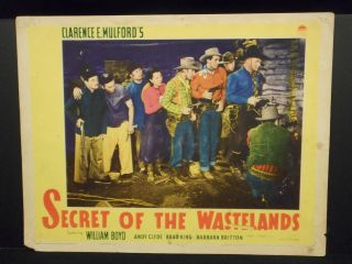 Hopalong Cassidy Secret Of The Wastelands 1941 Lobby Card Vg William Boyd