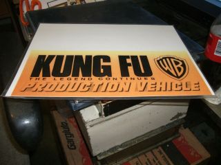 Kung Fu - Movie Production Car Sign 1994