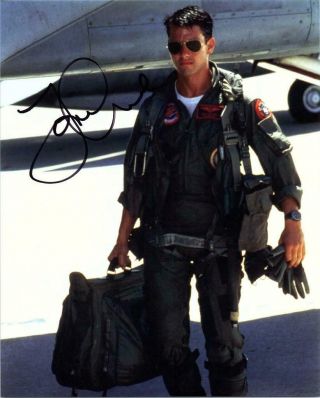 Tom Cruise Top Gun Signed 8x10 Picture Photo Autographed Includes