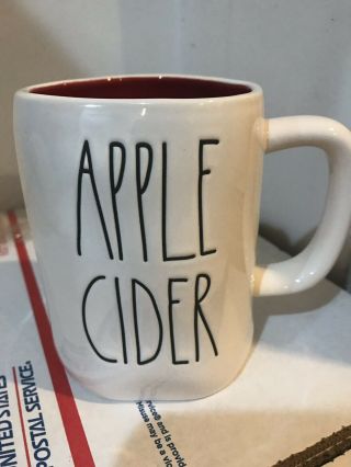 Rae Dunn Canadian Exclusive Apple Cider Mug With Red Interior
