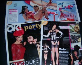 Dita von Teese sexy 19 pc German Clippings Full Pages Marilyn Manson 4