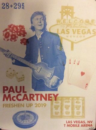 Paul Mccartney Las Vegas Nv Event Poster Freshen Up 6/28 - 6/29 Low 29/300