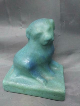 Antique Mission Era Arts & Crafts Art Pottery Van Briggle Bookends Dogs 3