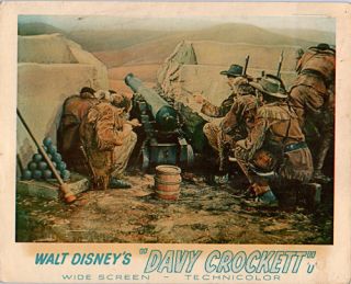 Davy Crockett Lobby Card 1955 Walt Disney The Alamo By Cannon Rare