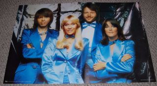 Abba Blue Tuxedo Group Pose Poster 1977 Pace Intntl Holmes Mcdougall Scotland