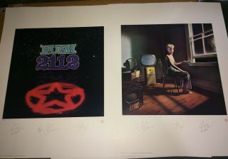 Rush Lithograph Set 2112 And Power Windows W/matching Numbers Geddy Lee