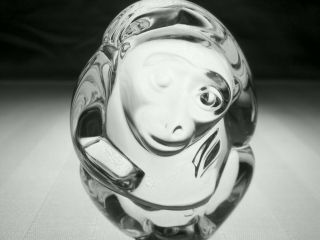 Steuben Glass Monkey Hand Cooler | Signed Crystal Paperweight |