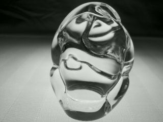 STEUBEN Glass MONKEY Hand Cooler | Signed Crystal Paperweight | 3