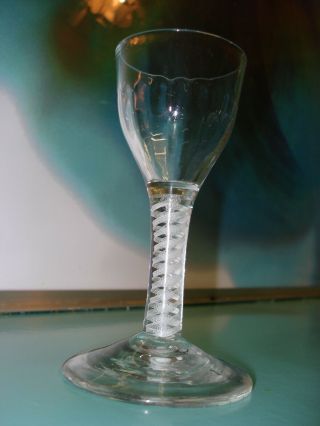Antique Vintage Air Twist Stem Dessert Wine Glass Goblet Georgian Edwardian Snap