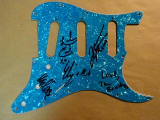 Autographed The Beaches Signed By All 4 Girls Blue Guitar Pick Guard Rock Band