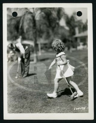 1936 4x5 20th - Fox Keybook Photo - Shirley Temple Croquet Palm Springs