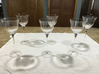 Set Of 6 Mikasa Classique Crystal Red Wine Glasses