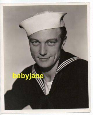 Richard Denning 8x10 Photo Handsome Sailor Portrait 1942