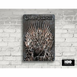 Game Of Thrones Iron Throne Wall Art 12 " X 18 " Officially Licensed.