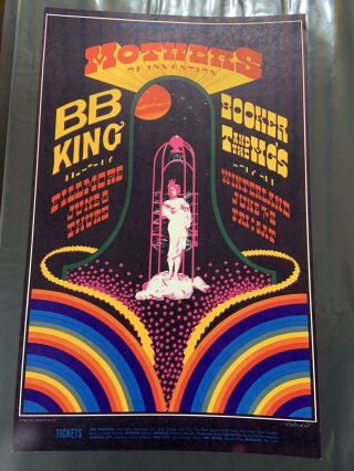 Bg 123 - 1 Poster,  Bill Graham,  B.  B.  King,  Mother Of Invention,  Booker T,  Fillmore