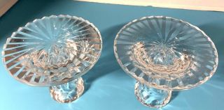 Waterford Irish Cut Crystal Candle Holders Sticks Pair Signed 5