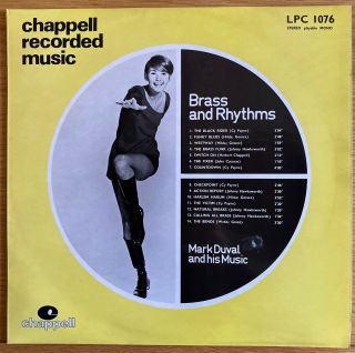 Rare Jazz Funk Library Lp Mark Duval And His Music Brass And Rhythms Og Chappell